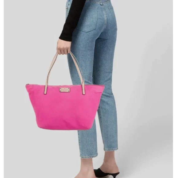 Kate Spade New York Kennedy Park Sophie Nylon Tote Pink - Picture 1 of 7